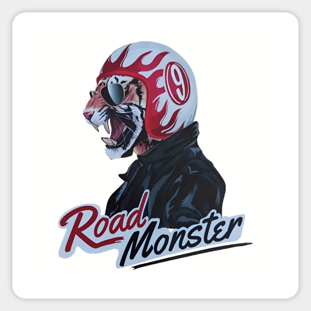 Road Monster Tiger Sticker by ZoboShop